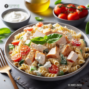 Greek Yogurt Chicken Alfredo Pasta