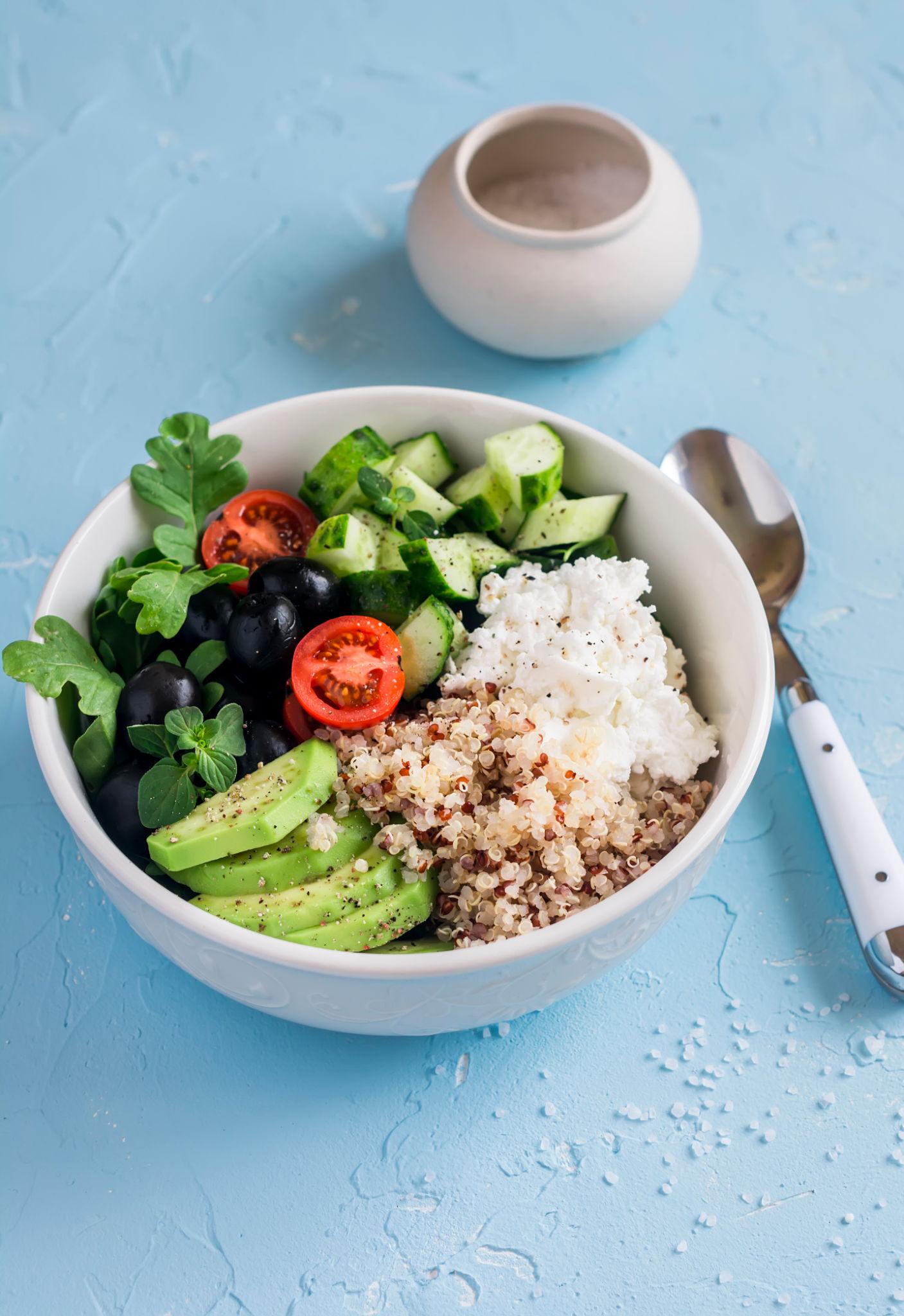 Mediterranean quinoa bowl