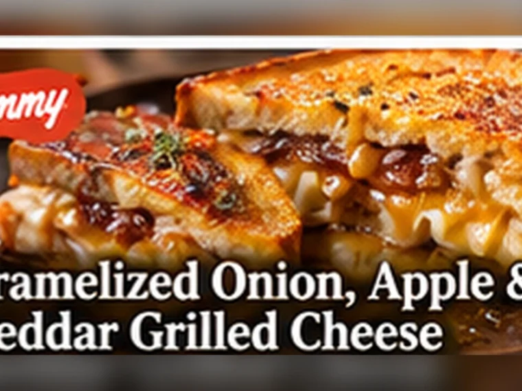 Caramelized Onion, Apple & Cheddar Grilled Cheese