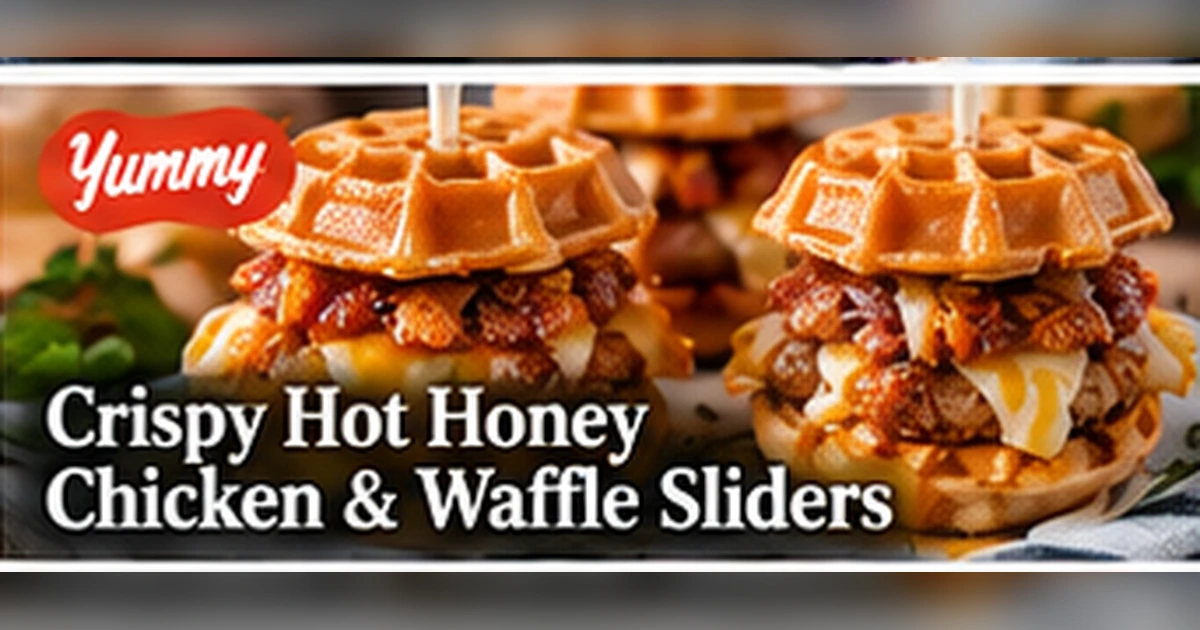 Crispy Hot Honey Chicken & Waffle Sliders