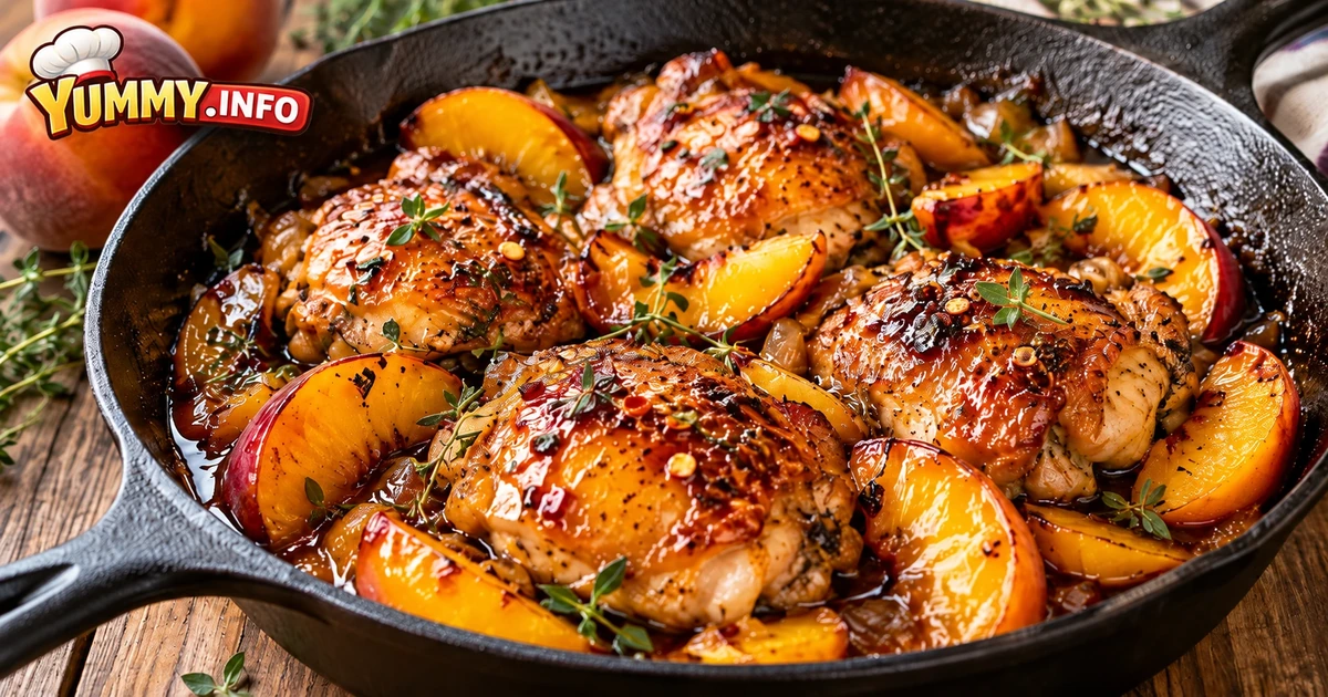 Hot Honey Peach Chicken Skillet